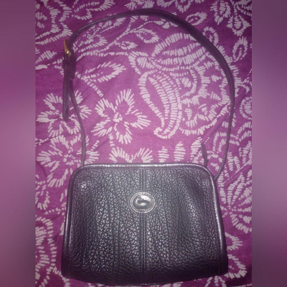 Dooney & Bourke Black Pebbled Leather Mini Crossbody